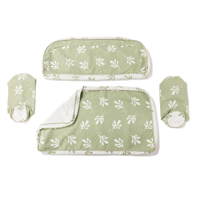 Ensemble de housse pour causeuse Al Fresco, Acrylique floral vert / blanc