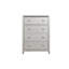 Luxueux commode 1 pièce nickel brossé sur poignées 4 tiroirs à queue d'aronde anglaise avec glissières en métal finition champagne
