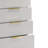 Kingsley 5-Drawer Chest in Gold and White Finish