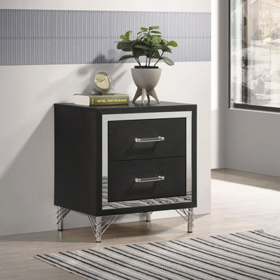 2-Drawer Bedroom Nightstand, Bedside Nightstand Table