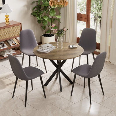 31 Inch Round Dining Table Set For 4 People