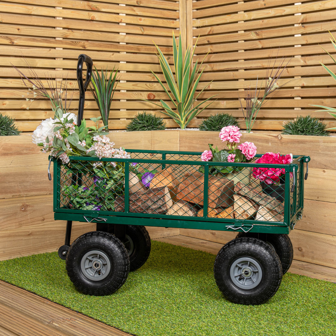 Samuel Alexander 99cm W Plastic Lockable Deck Box with Wheels in Green