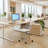 Armless Swivel Rolling Office Desk Chair With Comfortable PU Leather Padded Cushion For Home Office Study Workstation