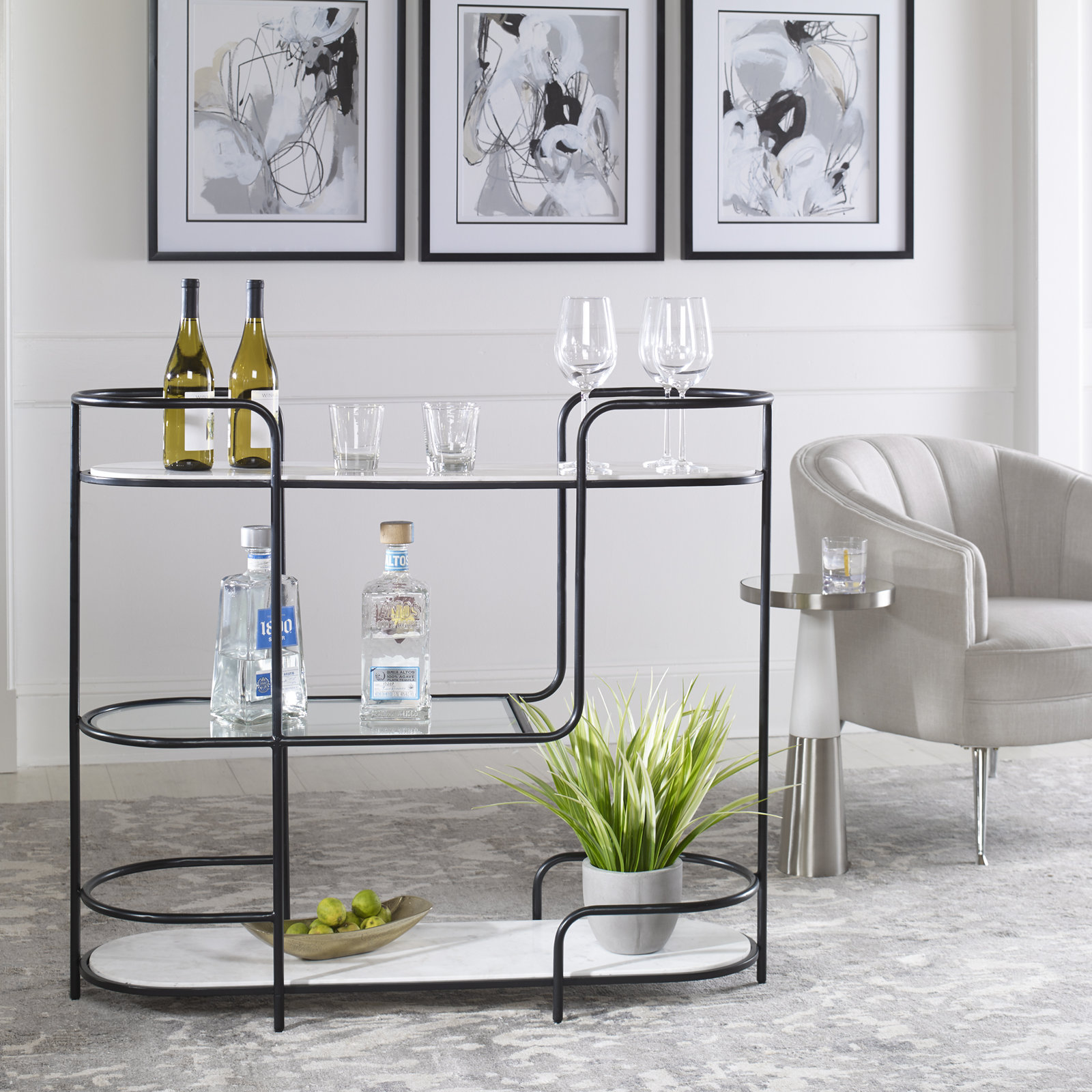 Burlington Metal Bar Cart