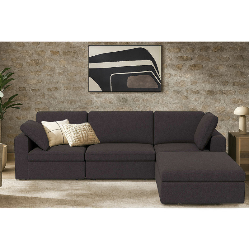 Canapé modulaire en tissu 66,9 po Cecilia