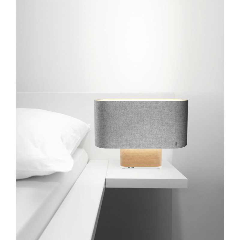 Belmont Table Table Lamp USB, White Oak, Silverdale