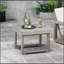 Table d'appoint d'extérieur en bois d'acacia rustique, durable et élégante pour le patio et la cour arrière