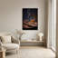Whisky avec glace et cigare sur toile, art mural-1226215451
