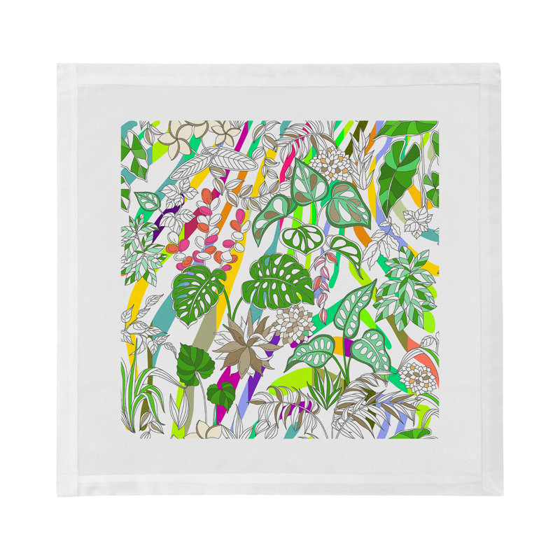 Sabi Jungle Cotton Sateen Dinner Napkins, Natural