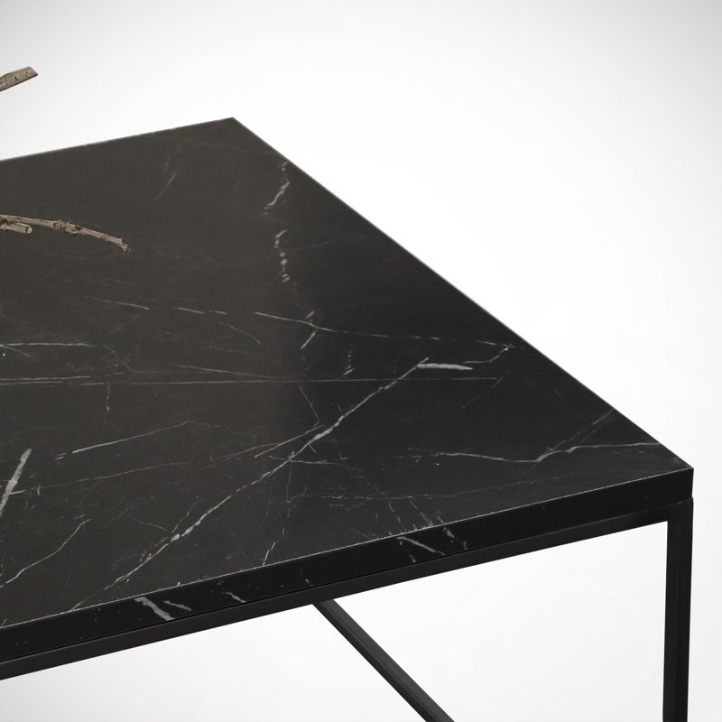 Manuel Frame Coffee Table, Black, Marble