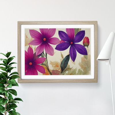 Epic Watercolour Flowers - Framed Print