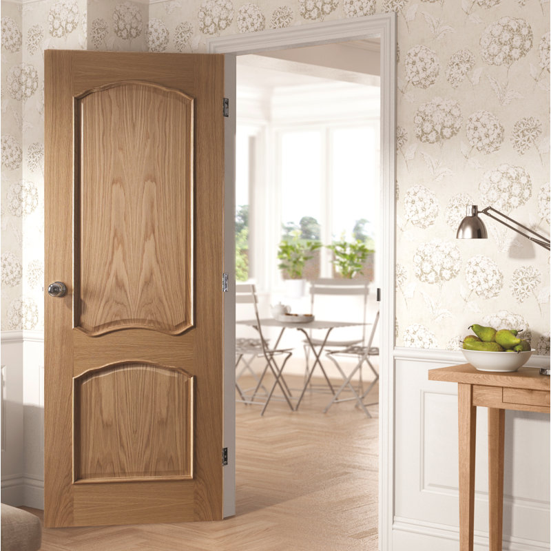 Internal Oak Louis With Raised Mouldings, 1981mm H x 838mm W x 35mm D