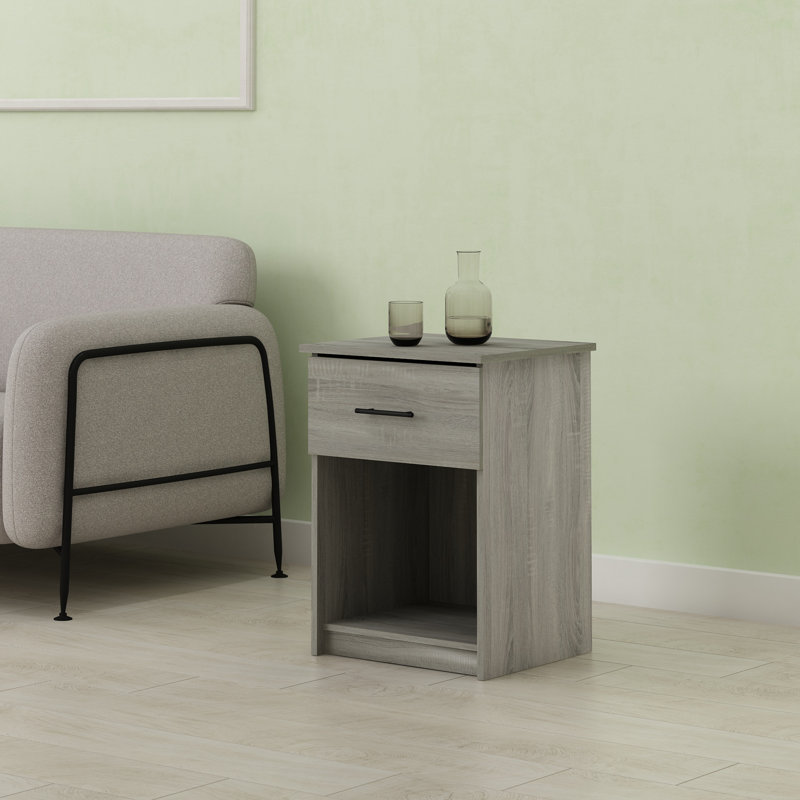 Crescenzo 17.8'' W Nightstand, Gray, Individual