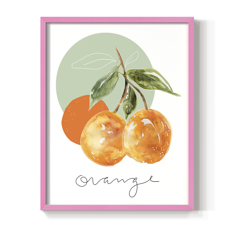 " Orange ", 21" H x 17" W, Pink