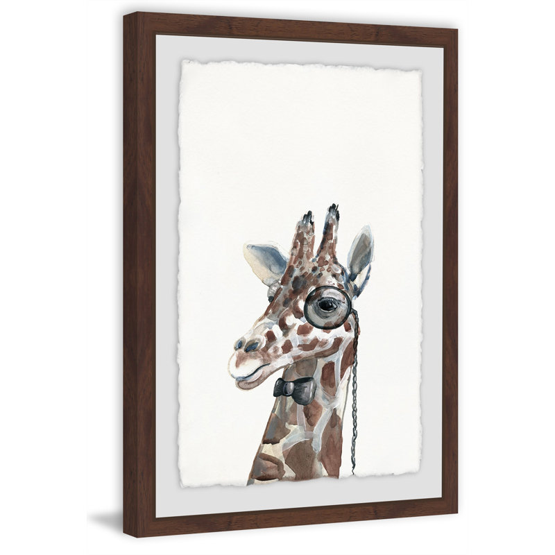 «Geeky Giraffe», reproduction encadrée Tyra, H 30 po x l 20 po x P 1,5 po
