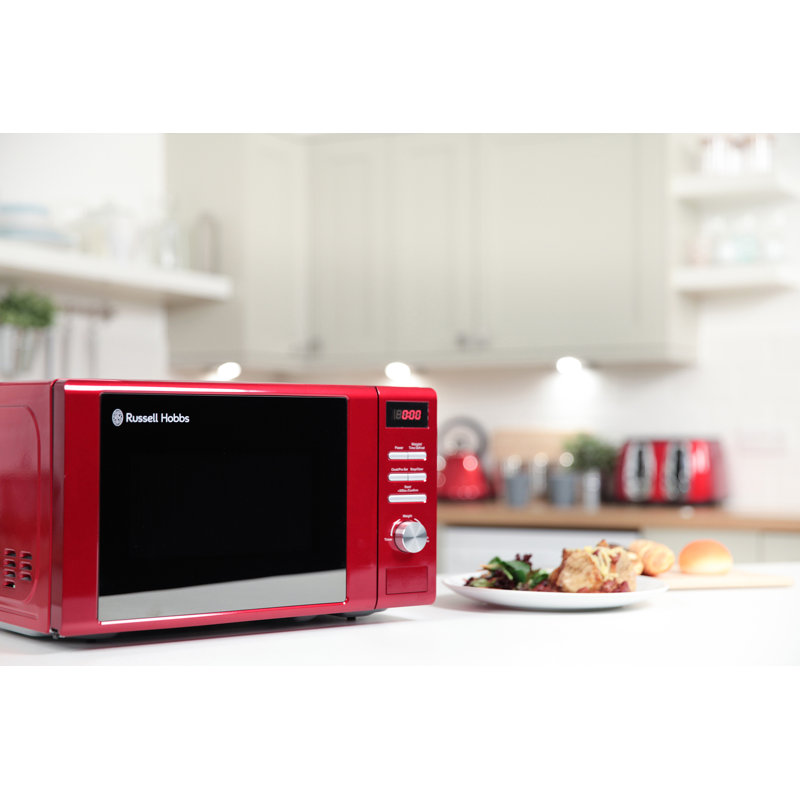 20 L 800W Countertop Microwave, Red