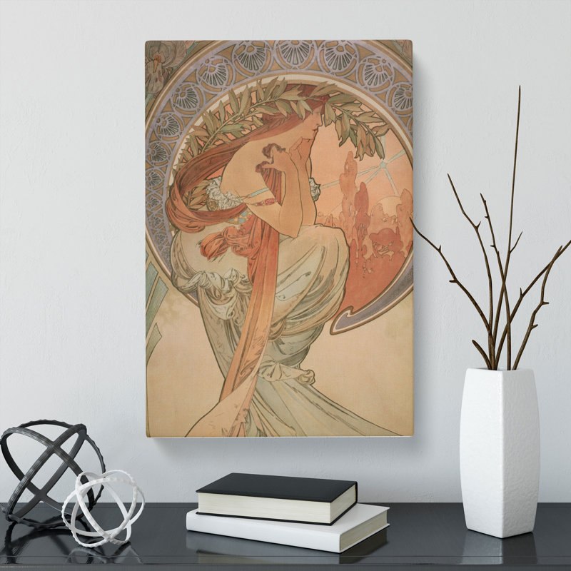 The Arts Poetry Vol.1 by Alphonse Mucha - Wrapped Canvas, 40cm H x 35cm W x 3cm D