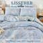  Ensemble de housse de couette 100% coton égyptien 800TC, 3 pièces de style floral bohème à motif cachemire bleu clair, ensemble de literie chic et shabby chic, motif botanique esthétique pour chambre d'amis toutes saisons-128868470