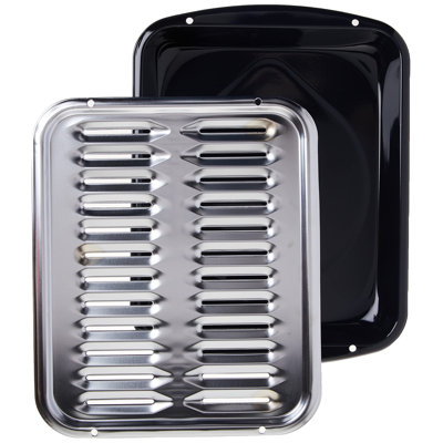 ColorLife Non-Stick Ceramic Broiler Pan with Rack