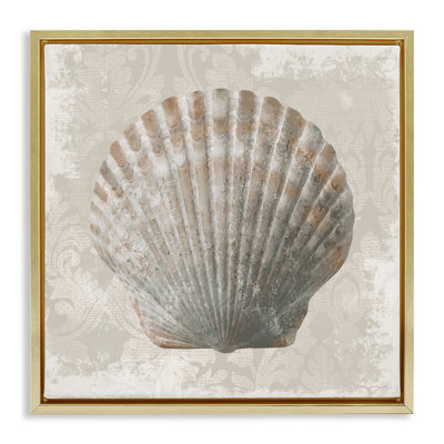 Coquille de palourde sur motif rétro
