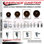 4 Piece High Temp Phenolic Caster Set