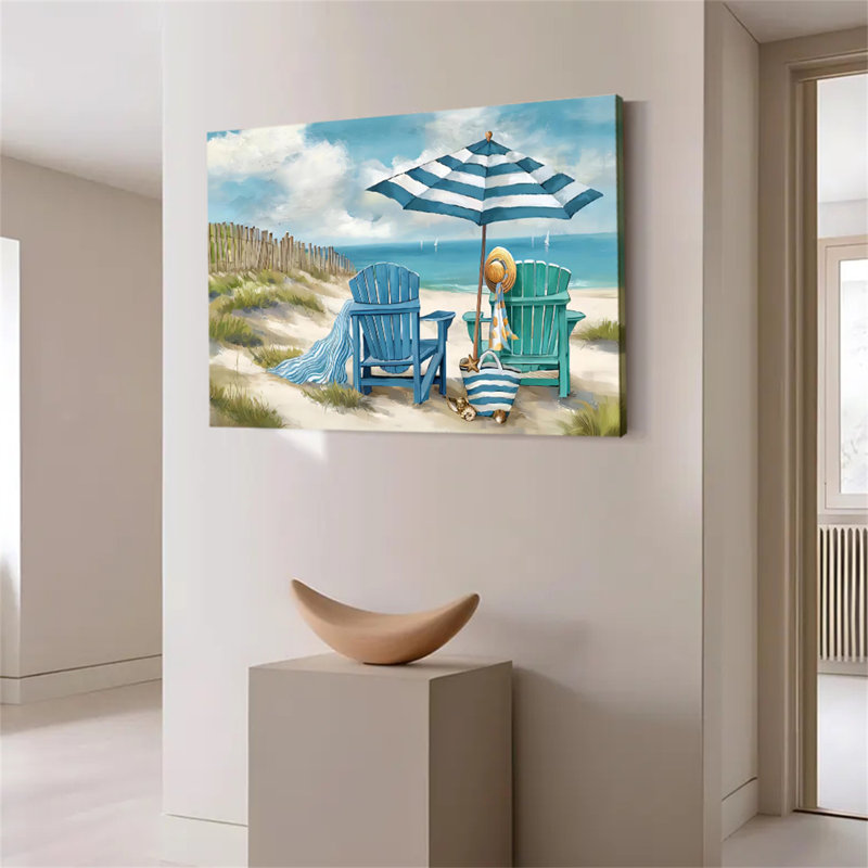 Impressions sur toile bleu océan, 24x36inch