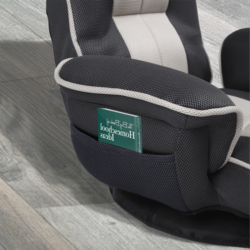Fauteuil de jeu inclinable à 360 degrés pour adultes, Gris/beige