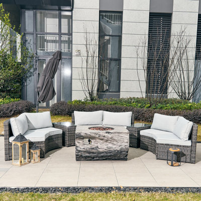 9 Piece Complete Patio Set with Cushions
