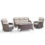 Ensemble de canapé d'extérieur en osier 4 pièces avec table basse et chaises pivotantes 4 pièces-71855348