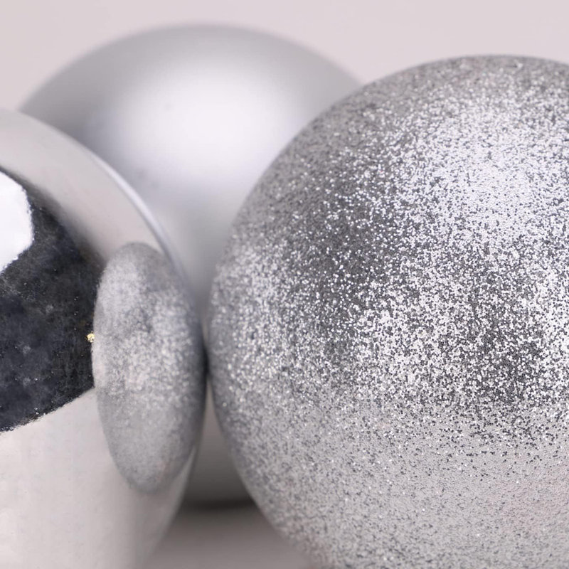 Polyvinyl Chloride (PVC) Bauble, Silver, 10cm H x 10cm W x 10cm D