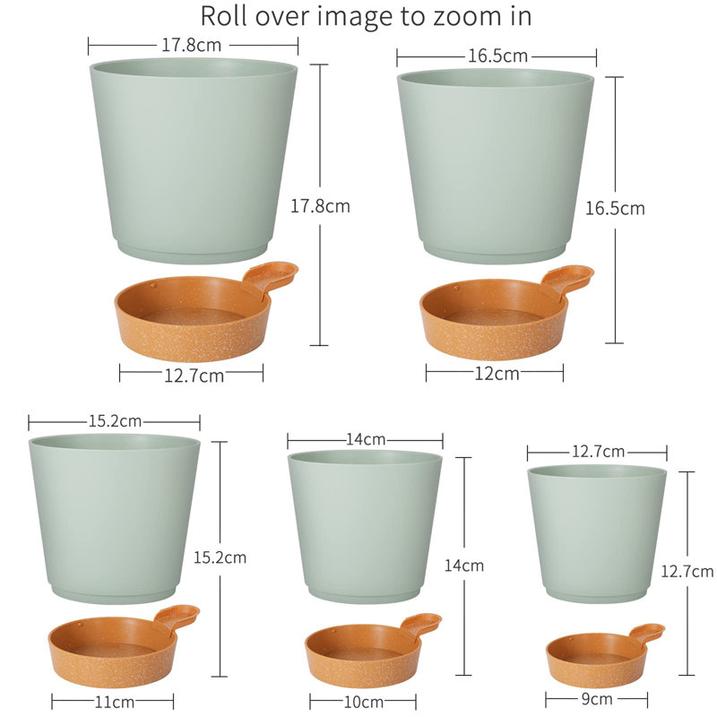 Pots à plantes avec trou de drainage, Vert