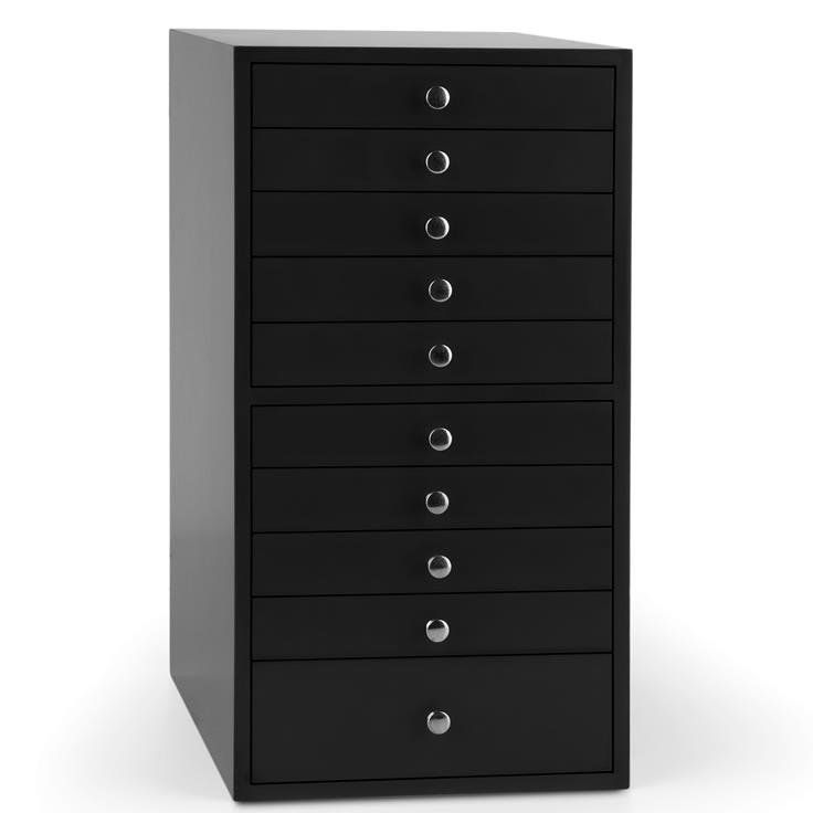 Jewellery Box + Drawers, Black