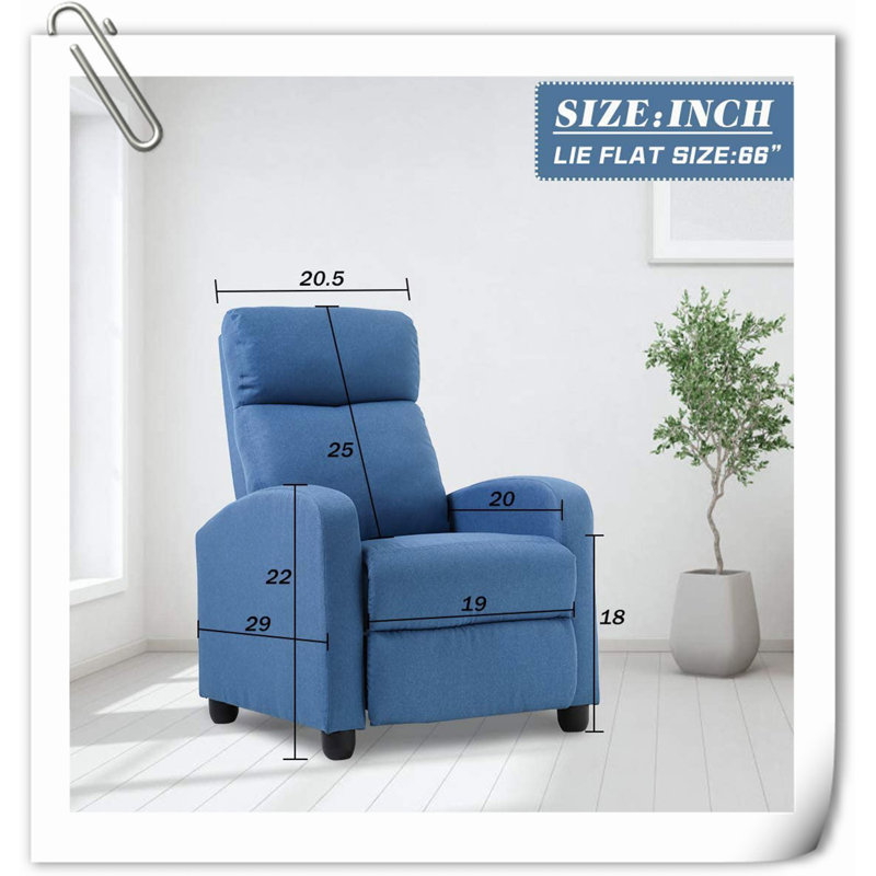 Faux Leather Massage Chair, Blue Faux Leather