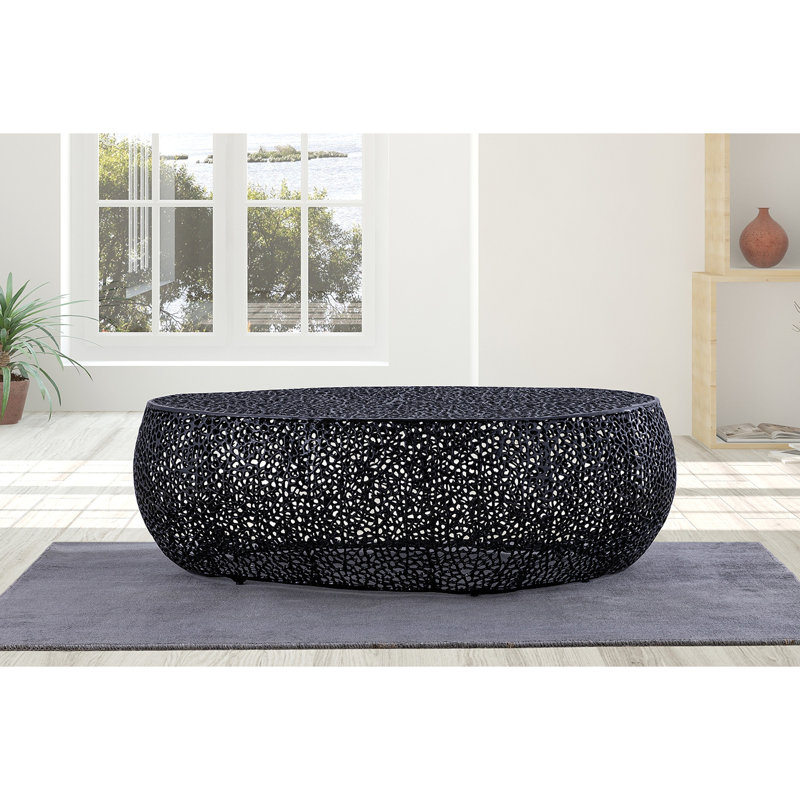 Table basse ovale (inventaire NJ), Noir