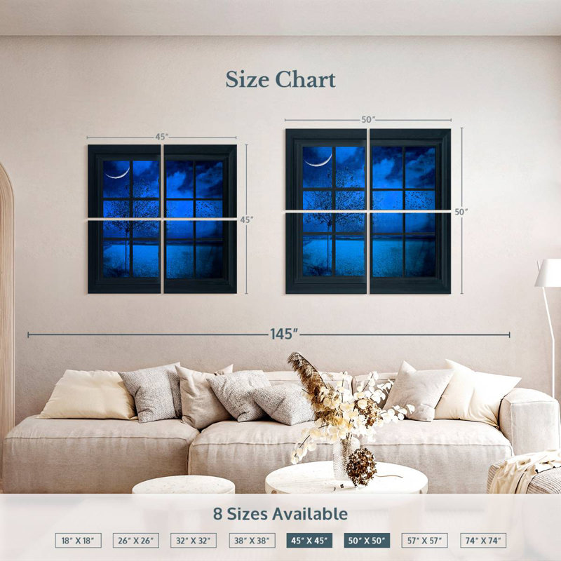 Moonlight Window, 50" H x 50" W
