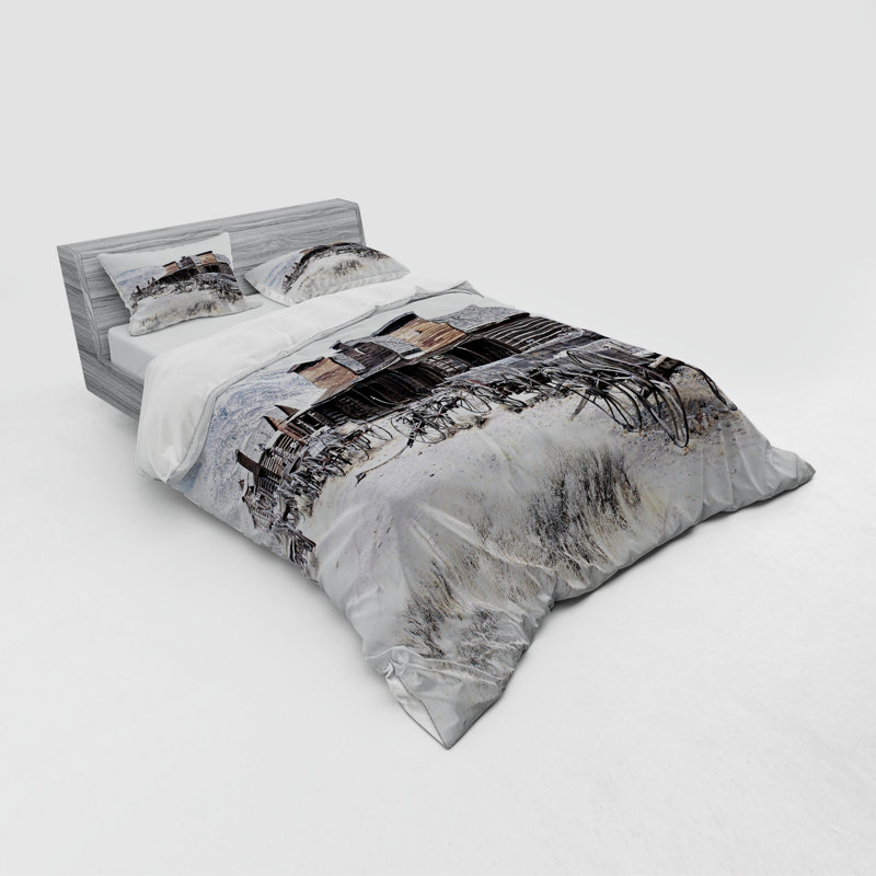 Rustic Polyester Duvet Cover, Queen Duvet Cover + 3 Additional Pieces