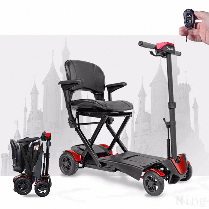 Scooter électrique à télécommande pliable avec suspension pour scooter électrique à 4 roues