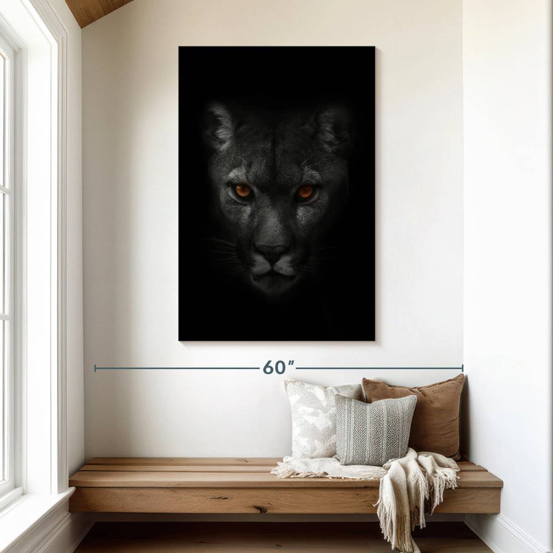 Brampt Dark Cougar, 48" H x 32" W