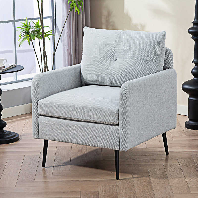 Fauteuil d'appoint rembourré, Sauge