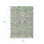 Tapis intérieur lavable 8 pi x 10 pi médaillon sauge et doré