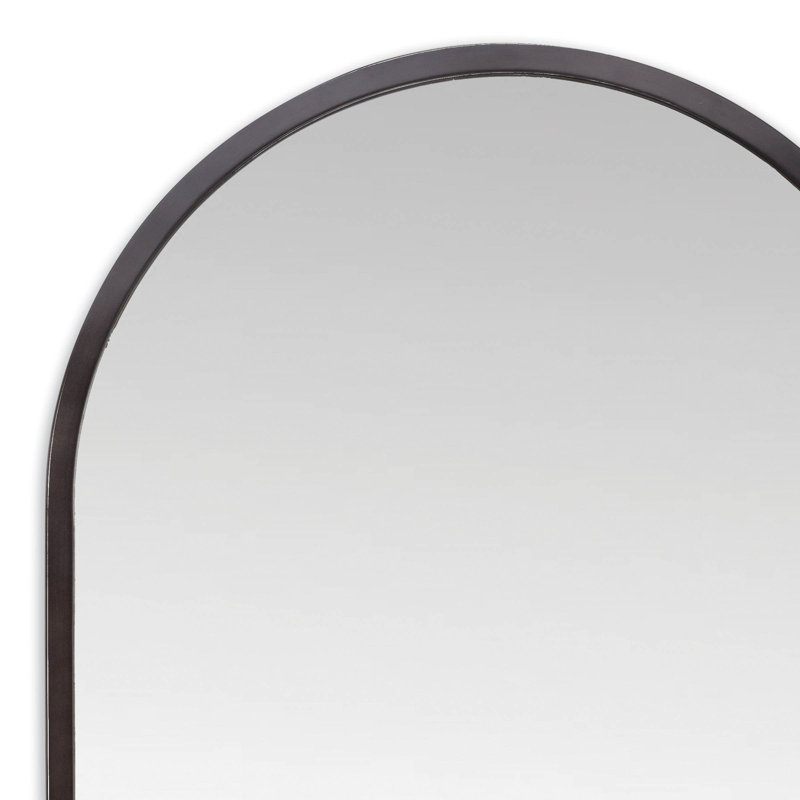 Canal Stainless Steel Wall Mirror, Blackened Steel