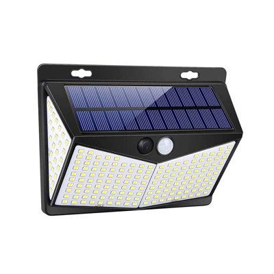 1 - Head LED Solar Powered Dusk to Dawn Outdoor Security Flood Light with Motion Sensor and Timer