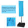 Hoskie 181'' x 106'' Outdoor Double-Sided Rectangular LED Light Market Umbrella With Base and Cover