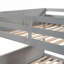 Lit superposé double en bois massif avec lit gigogne simple Clean Clean