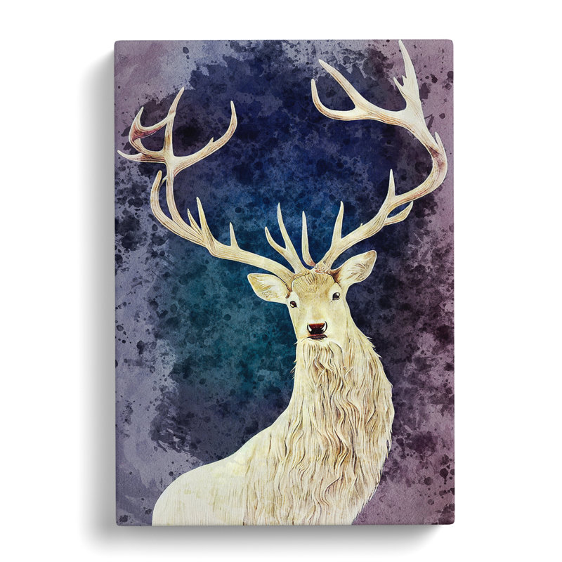 View Of The Stag No.5 - Wrapped Canvas Print, 76cm H x 50cm W x 3cm D