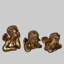 Ensemble de 3 petites statues or de Raphael