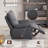 35.7" Wide Upholstered Manual Swivel Rocker Recliner Chair-1130542275