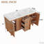 Meuble-lavabo de salle de bain de 150 cm avec lavabo double SMC