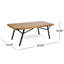 Table basse en bois avec supports en fer rustique, finition, hauteur 18,14 po x largeur 50 po 23,5 po profondeur table contemporaine, pieds en métal, l P H