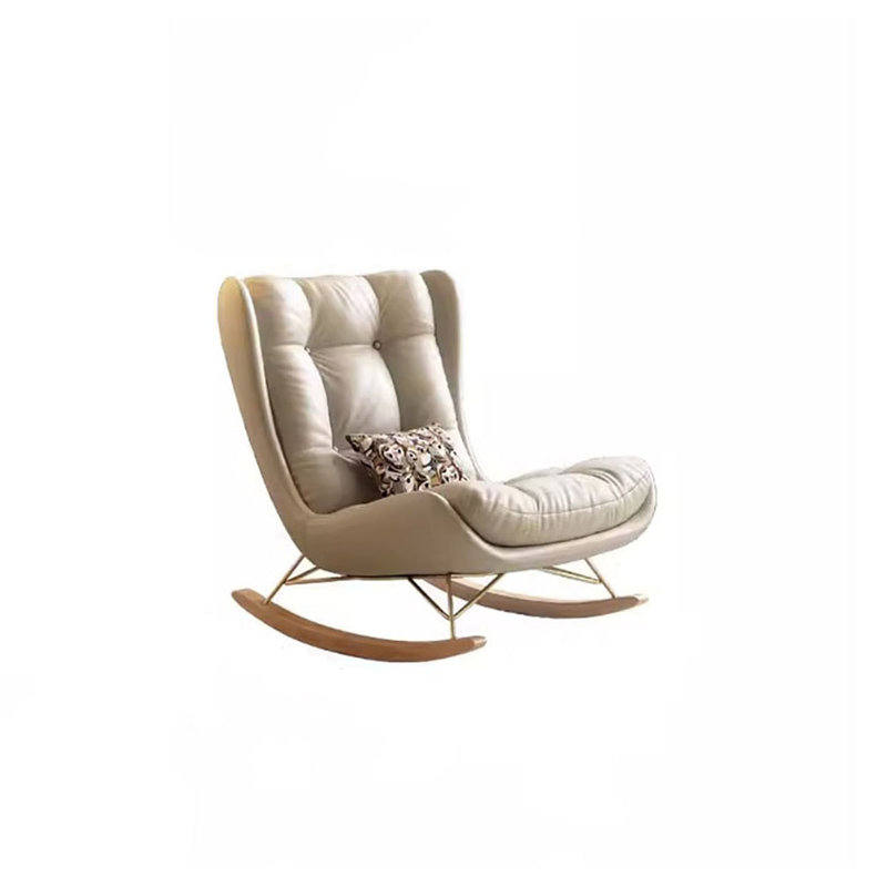 Chaise berçante en tissu Light Luxury Technology, Crème